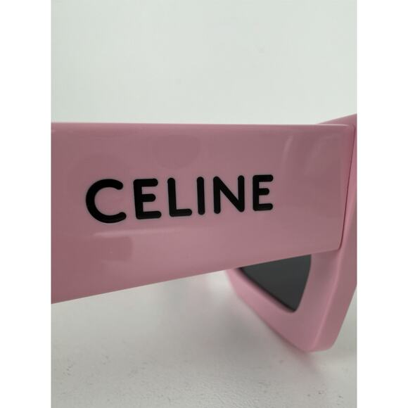 Celine Monochroms Rectangular Sunglasses in Glossy Pink Acetate Frame main image 5
